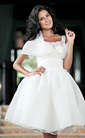 CECILIA - Robe de Mariée Organza - Châle Inclus