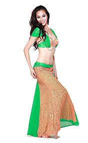 élasthanne dancewear / tulle avec spectacle de danse haut de perles et jupe pour les dames des couleurs plus