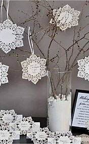 Nice, flocon de neige Tag - Lot de 12 (ruban non inclus)