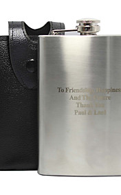 Personnalisée en acier inoxydable de 8 oz Bouteille avec étui en cuir