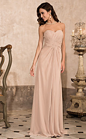 gaine / colonne sweetheart parole longueur robe de soirée en mousseline de soie / de bal avec criss cross