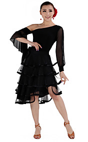 Viscose Vêtements et Tulle latine Ouftits de danse pour les dames des couleurs plus