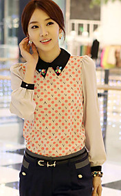 blouse chemise impression perles de collier des femmes