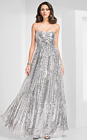 gaine / colonne sweetheart parole longueur robe de soirée pailletée