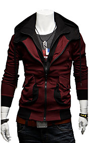 Contraste Homme Couleur capuche Manteau causal mince