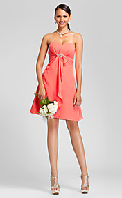 longueur au genou robe de demoiselle d'honneur robe ligne chérie