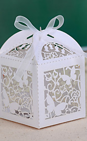 Buterfly boîte de faveur de mariage Creux-dehors (Set of 12)