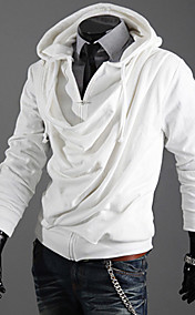  solide couleur fausse deux pull à capuche pour hommes