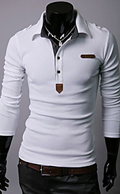 Shoulder Pad shirt à manches longues POLO des hommes