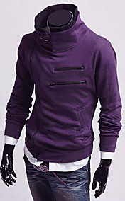 diagonal zipper pied de col veste polaire pour hommes (fermeture aléatoire)