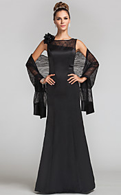 trompette / sirène bijou-parole longueur boutons dentelle et robe de demoiselle d'honneur