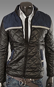 Pied de col contre le velours de couleur pour hommes à l'intérieur outwear lavé