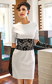 dentelle ts ceinture robe fourreau de jersey décor