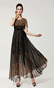 Simplicité Print Maxi Dress Chiffon TS