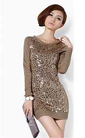 Sequin Long Mini robe de douille des femmes