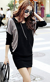 T-shirt épissure de collier rond de la femme