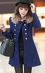 Double collier de fourrure Manteau du sein de la femme