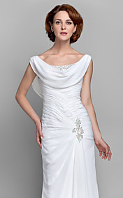 Scoop gaine / colonne mère mousseline de soie de la robe de mariée (612479)