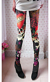 Le crâne de femmes de guêtres d'impression élastiques