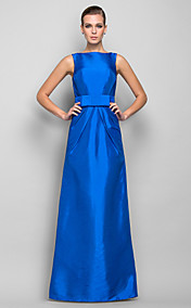 gaine / colonne bateau-parole longueur taffetas robe de soirée (699457)