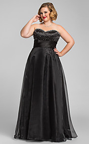 plus la taille d'une ligne princesse chérie organza robe de soirée