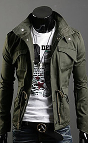 Pied de col Slim Outwear à manches longues pour homme