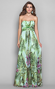 Parole longueur Imprimer Robe de soirée bustier grâce A-line/Princess