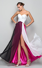 [XmasSale]Robe du Soir en Mousseline de Soie, Coupe Princesse