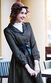 TS VINTAGE Chic manches à col façonné swing Tweed Manteau