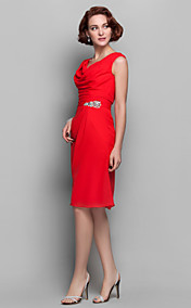 gaine / colonne capot genou longueur mousseline Mère de la robe de mariée (518633)