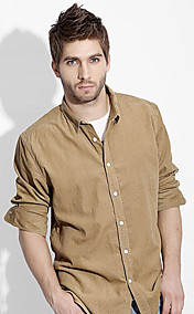 Corduroy Solid Color shirt pour hommes