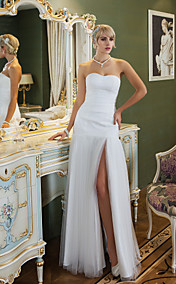 A-ligne sweetheart parole longueur robe de mariée en tulle (682820)