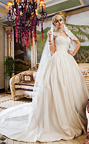 Robe de Mariée - Elégant & Luxueux/Chic & Moderne - Robe de Bal - Reine Anne - Tribunal (Satin/Dentelle)