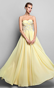 robe fourreau / colonne sweetheart parole longueur mousseline de soie soir / prom (663692)