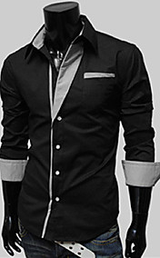 Col droit Bardian shirt manches longues Homme