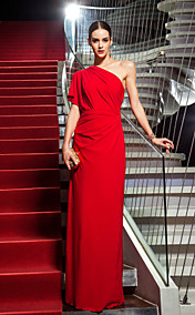 gaine / colonne une épaule robe jersey soirée-parole longueur (759991)