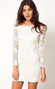 Mini-robe moulante en dentelle broderie des femmes