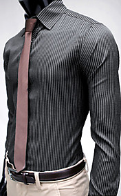 Stylish Stripe Slim Fit Tee shirt manches longues pour homme