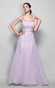 gaine / colonne scoop-parole longueur georgette soir / robe de bal
