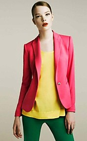 Occasionnelle pleine Slim longues femmes manches Blazer