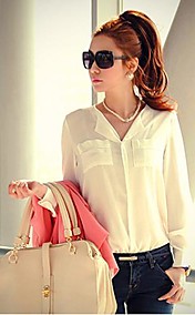 Col V en vrac Chemisier en mousseline de femmes