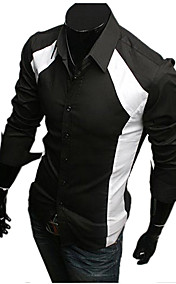 Couleur des hommes correspondants shirt manches longues