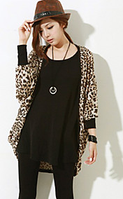Manteau léopard Batwing Cardigan des femmes