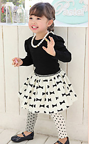 [XmasSale]Bowknot col rond de trois pièces beaux ensembles d'habillement de la fille