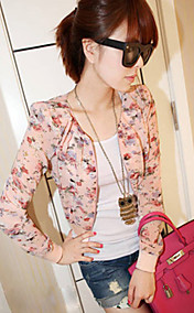 Women's Floral Print Short Slim Coat