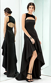 une ligne bijou asymétrique en satin et la robe de soirée en velours (890070)