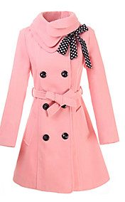 trench à double boutonnage des femmes à pois bownot