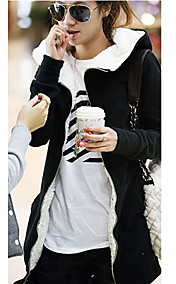 Femmes postal polar doublé Manteau à capuche épais