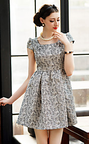 TS cru Jacquard Plis Robe trapèze