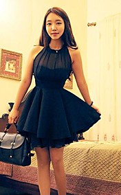 [XmasSale]Robe maille sans manches dos nu en mousseline de soie Parti des femmes